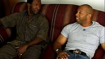 Blonde takes two massive black cocks