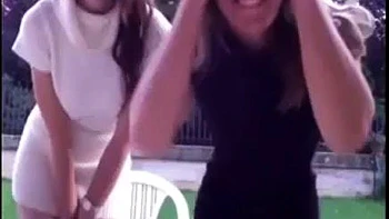 Two Sluts In The Backyard Showing Themselves On Webcam: Amateur, Masturbation  Lesbian Porn