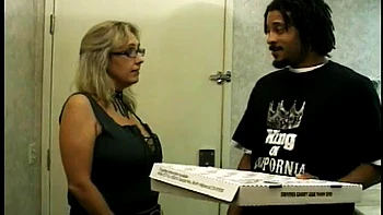 Blonde tries out a black cock