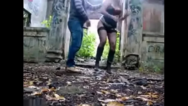 Sex with blonde hooker in abandoned building