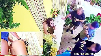 Gets Fucked In Standing Position After Sucking Big Meaty Schlong With Dani Daniels And Jessy Jones