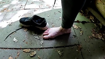 Public Slapping & Whipping of Huge Tits - Outdoor BDSM Punishment