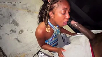 Married Girl Sucks Dick in Truck Stop Parking Lot - Free POV Blowjob