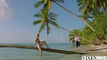 VIXEN Beach bunny Nancy is irresistible in her tiny bikini