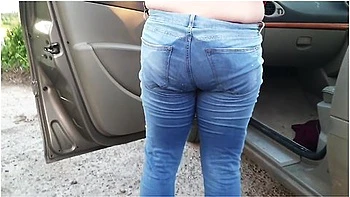 Purposely Pissing My Jeans In Public, Then Again In The Car. Older Video :)