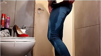 Compilation Of Wetting My Jeans And Pouring Out From My High Heels And Pants