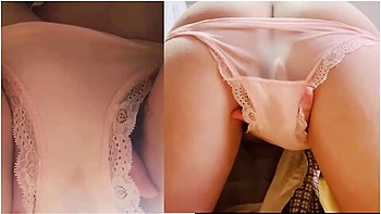 Wet Pussy And Wet Panties Are Filmed On 2 Screens. Japanese Amateur Masturbation [homemade]