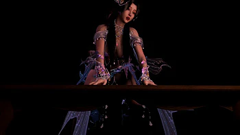 3D Cosplay Asian Model with Sexy Dress Have Threesome Sex