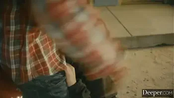 Deeper. Seth & Gabbie fuck on car hood while her BF is away