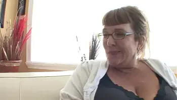 Husband fucks just in front of his older wife to show what he need from her