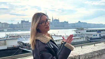 Wetting Her Jeans On The Streets Of Budapest