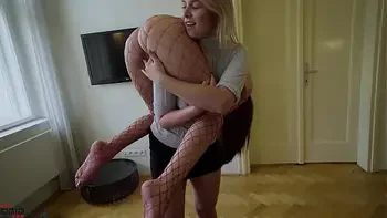 Tiny Brunette dominated by Hot Blonde with extreme Squirting