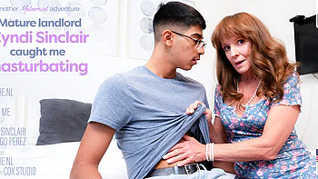 Mature Landlord Cyndi Sinclair Caught Me Masturbating, And She Loves Anal Sex