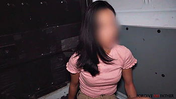 Student forgiven in van