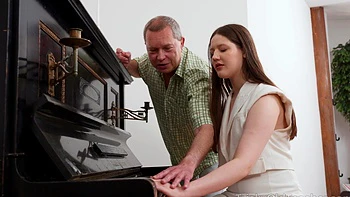 Young russian beauty Margo Von Teese gets fucked by an older man