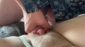 Girl next door takes huge dick on her couch