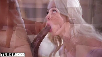 TUSHY Petite Elsa fulfills her anal threesome fantasy