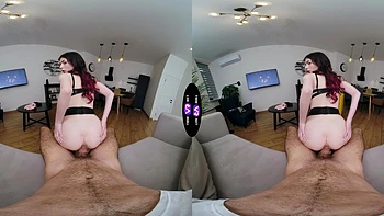 A start on the balcony and sensual sex in vr with Luna Lynx