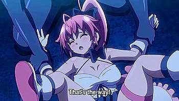 The monsters fondle her big breasts, thrust into her, and then she awakens and defeats them with creampies.