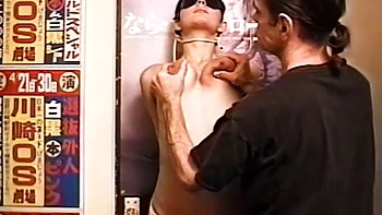 Horny dude loves putting clothes pegs on his slaves tits