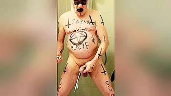 Satan Slave Takes A Perverted Piss Enema