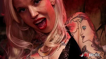 Kitt Jones Gets So Horny In Her Bunker She Uses A Powerful Machine On Her Pussy!