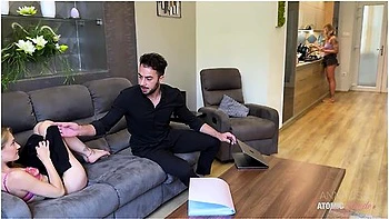 I Spy My Boyfriend Fucking His Slutty Coworker. Mi Joins And Licks The Cum Off Her Pussy With Francis X Official