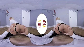 Ahatss: Blowjob, Cowgirl  Blonde VR Porn