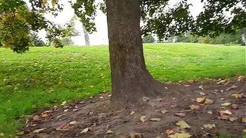 Slutty Blonde Teen Rides a Dick in Crowded Public Park