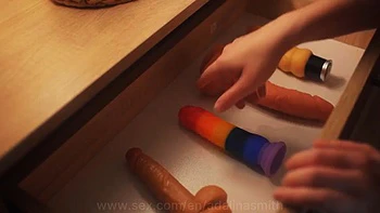 Curvy student fuckes her pussy until she squirts by Adalina Smith: Amateur, Blonde  Toys Porn