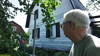 Old Man Surprises Couple Having Anal Sex