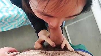 Cute Asian Girl Sucks Cock For Facial Cumshot