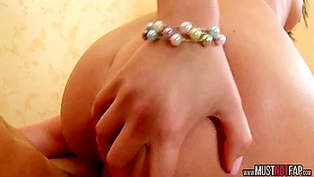 Cute Petite Babe Gets Fucked By Big Cock She Has An Orgasm While Masturbating And Licking His Balls