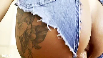 Hard Anal Fuck In Torn Shorts, Homemade Pov