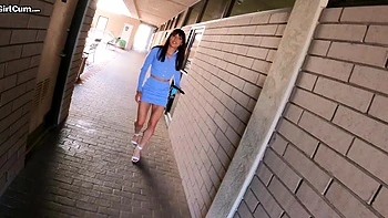 Skinny brunette Sophia Sultry rides cock in reverse cowgirl pov