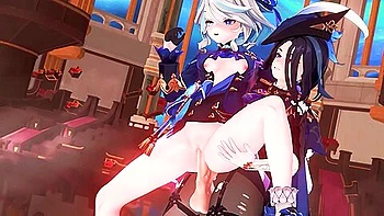 Genshin Impact Futanari Yuri Animation Compilation - Car Toon