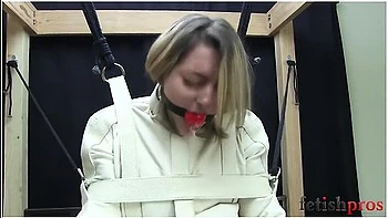 Missy Minks In Straight Jacket Fixed To A Sybian