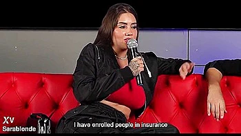 Sara Blonde I During A Tv Interview With My Husband And The Audience