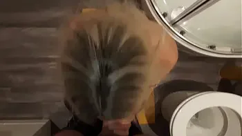 Rebound Sex in the Toilet at a Party. Sad Girl Attempts to make her Boyfriend Jealous.