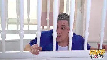 Fake Hostel - Free Use big tit big ass gamer girls let a thick cock fuck them in different positions while they play games, having squirting orgasms and taking a creampie in hot and fun MFF threesome