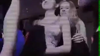 Two Lesbian Fuck In A Club Bathroom: Blowjob, Licking  Handjob Porn