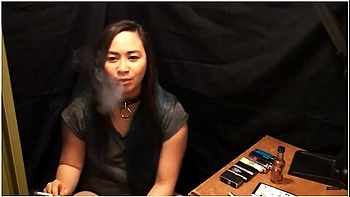 Miss Dee Nicotine Self Human Ashtray And Power Smoking Herself To Death!