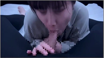 Short-cut College Student With Dark Hair Gets Oral Ejaculation In A Thick Blowjob And A Lot Of Sperm