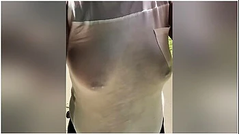 Day At The Park With No Bra See Through Shirt