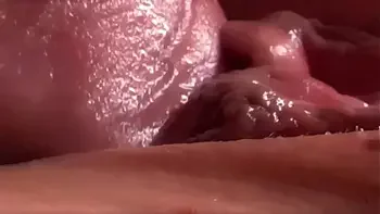 Extremily close-up pussyfucking. Macro Creampie