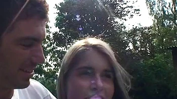 Couple erotic sex on a busy day