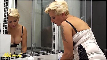 Horny Mature Mirella Masturbates In The Shower