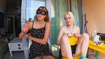 Ingrida and Miss Pussycat enjoy passionate lesbian sex with a strapon.