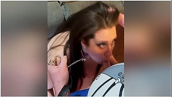 Bbw Slobbering Facefuck Blowjob Cum In Brunette Hair