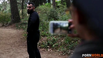 Graceful Latin Lady Julia Roca Works Her Hairy Twat for Random Guy in Park GP1744